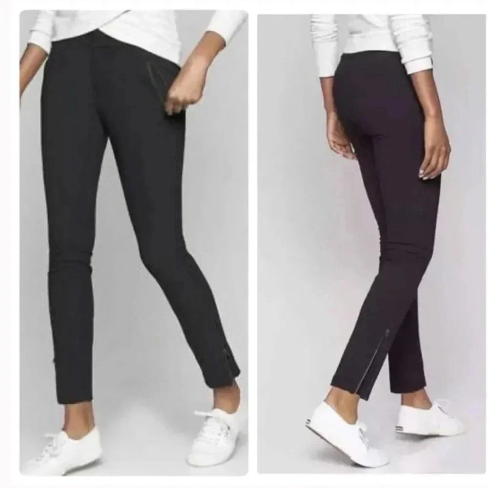 Athleta Wander Stash Skinny Mid Rise Black Pants Size 2